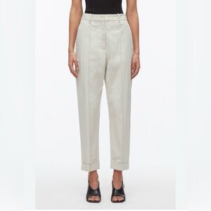 3.1 Phillip Lim  Cropped Carrot Trouser, Size 8, Color Cement (Very light gray)